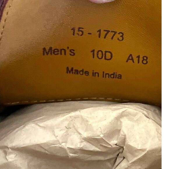 Men's 10D JOHNSTON & MURPHY Men's Burgundy Bradford  Brush Off Finish Shoes  IOB - Picture 11 of 14